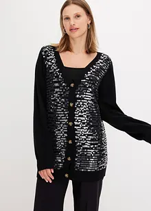 Cardigan med paljetter, bonprix