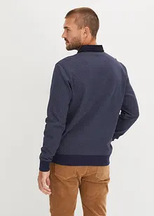 Elegant sweatshirt med pikékrage, bonprix