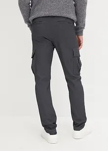 Cargobyxa i flanell med gubbveck, Regular Fit, Straight, bonprix