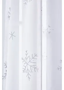 Gardin av återvunnen polyester, snöflingor (1-pack), bonprix