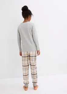 Barnpyjamas med flanellbyxa (2 delar), bonprix