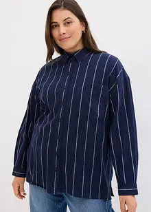 Flanellskjortblus i oversizemodell, bonprix