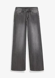 Wide Leg Jeans, Mid Waist, Stretch, bonprix