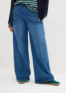 Utsvängda jeans med hög och bekväm midja, bonprix