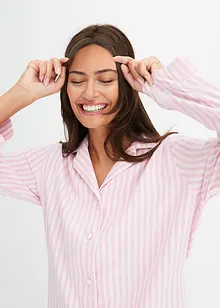 Vävd flanellpyjamas med gåvopåse, bonprix