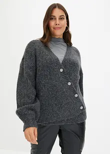 Cardigan med dekorativa knappar, bonprix