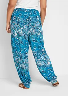 Mönstrad haremsbyxa i jersey av följsam viskos, bonprix