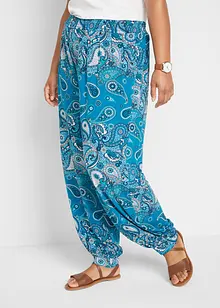 Mönstrad haremsbyxa i jersey av följsam viskos, bonprix