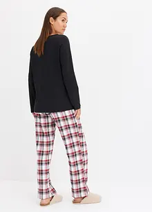 Pyjamas med flanellbyxa, bonprix