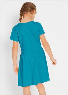 Jerseyklänning i ekologisk bomull för barn (2-pack), bonprix