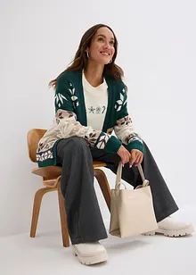 Cardigan med julmotiv, bonprix