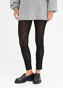 Leggings med sammetsmönster, bonprix