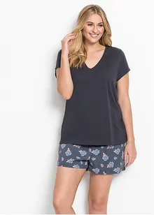 Pyjamas med shorts, av ren bomull, bonprix