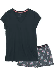 Pyjamas med shorts, av ren bomull, bonprix