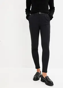 Leggings i stadig jersey med detaljer i skinnimitation, bonprix