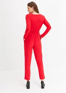 Jerseyjumpsuit med omlottlook, bonprix