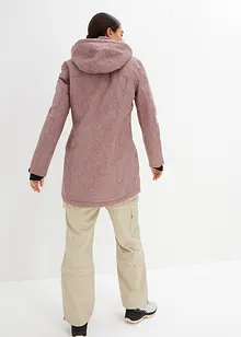 Lång vattentät funktionsjacka med teddyfleece, bonprix