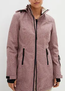 Lång vattentät funktionsjacka med teddyfleece, bonprix