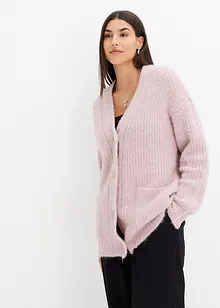 Fluffigt stickad cardigan, bonprix