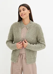 Cardigan av bouclégarn, bonprix