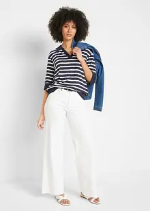 Pikétröja av bomulls- och viskosmix, bonprix