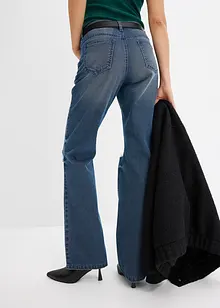 Bootcutjeans med skärp (2 delar), bonprix