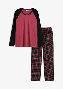 Pyjamas med flanellbyxa, bonprix