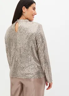 Blus med paljetter, bonprix