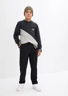 Stretchiga dra på-chinos med ekologisk bomull, Regular Fit, Straight, bonprix