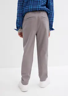 Stretchiga dra på-chinos med ekologisk bomull, Regular Fit, Straight, bonprix