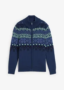 Lusemönstrad barncardigan med ståkrage, bonprix