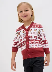 Barncardigan med julmotiv, bonprix