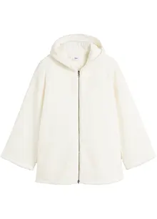 A-linjeformad teddyfleecejacka med slits i sidan, bonprix