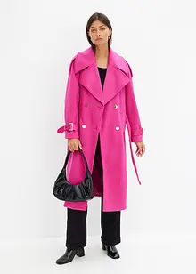 Trenchcoat med yllelook, bonprix