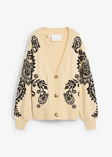 Cardigan med ornament, bonprix