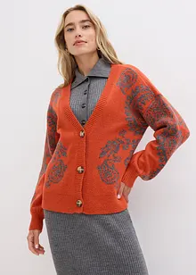 Cardigan med ornament, bonprix