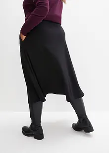 Mellanlång kjol i viskosmix, bonprix