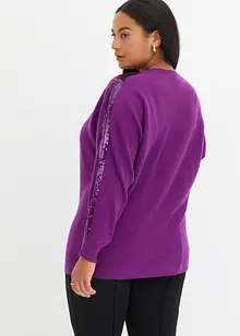 Finstickad tröja med paljetter, bonprix