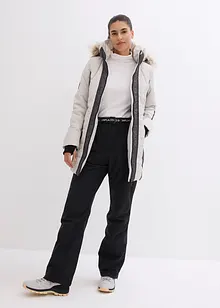 Vattenavvisande kort kappa med fuskpäls, bonprix