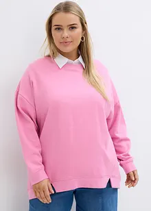 Oversize-sweatshirt med korta slitsar i fållen, bonprix