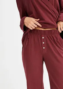 Pyjamas  med sjalkrage av mjuk bomull, bonprix