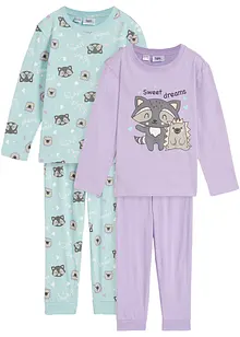 Pyjamas i ekologisk bomull (4 delar), bonprix