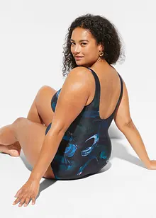 Baddräkt med rynk och lätt formande effekt, bonprix