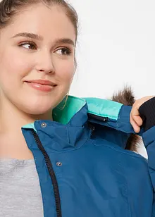 Lång vattentät funktionsjacka med huva, bonprix
