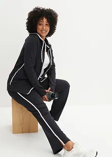 Stretchig träningsoverall i bomull (2 delar), bonprix