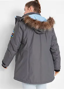 Lång vattentät funktionsjacka med huva, bonprix