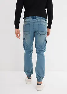 Mjuka jeans med cargofickor, Regular Fit, Straight, bonprix