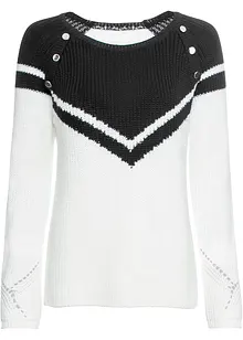 Tröja med knappar, bonprix