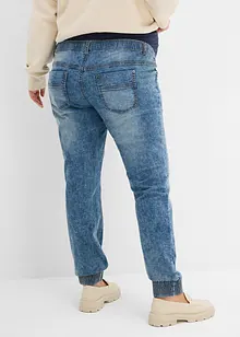 Mammajoggers i denim av ekologisk bomull, bonprix