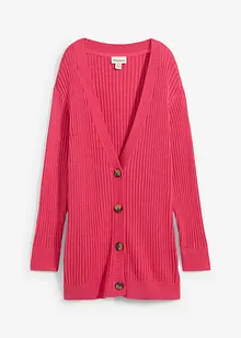 Ribbstickad cardigan, bonprix